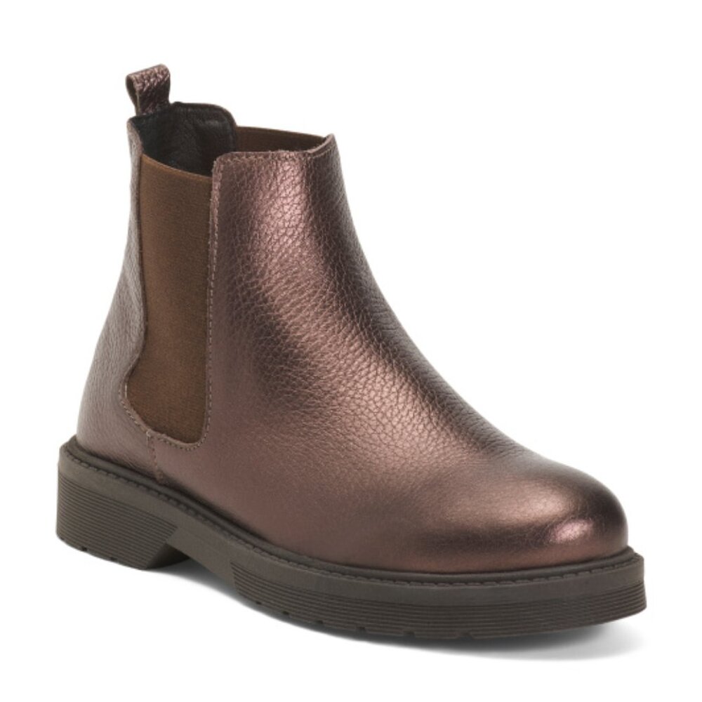 RIZZOLI Made In Italy Leather Chelsea Booties